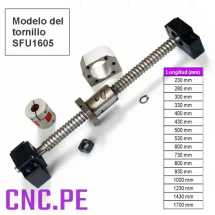 Kit de tornillo de bolas, Precisión, rigidez y durabilidad para sistemas CNC y automatización.