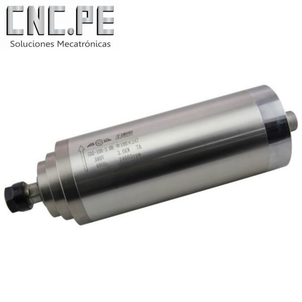 Husillo CNC de 3KW motor spindle refrigerado por agua para router. Potente y silencioso de 3000W, motor de husillo de 220V 24000RPM 400HZ 100mm ER20 3phase