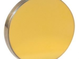 Espejo para máquina láser de tubo CO2 de Silicona con revestimiento LPMS (mirror Si) de 20mm de diámetro, 3mm de espesor (menor al 96% de reﬂexión, hasta 300W). Color dorado.