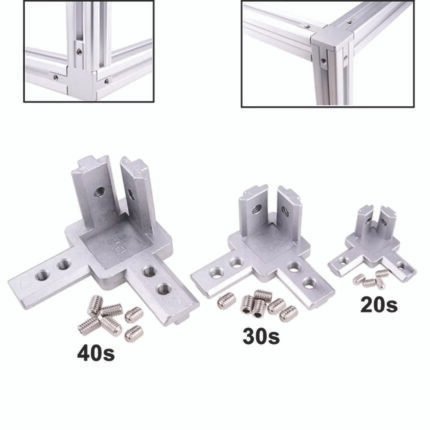 Conector tridimensional 90 grados tipo interior para perfil 40 T-SLOT