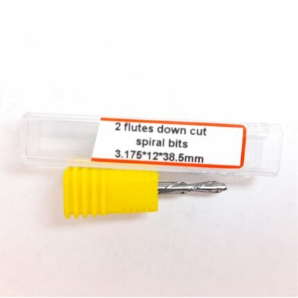SKU 6483, Fresa espiral de 2 labios (bilabial) corte hacia abajo (descendente), para obtener trabajos donde el acabado superior es crítico