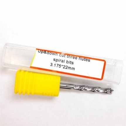 SKU 832, fresa espiral de compresión de 3 labios, cortes de alta precisión