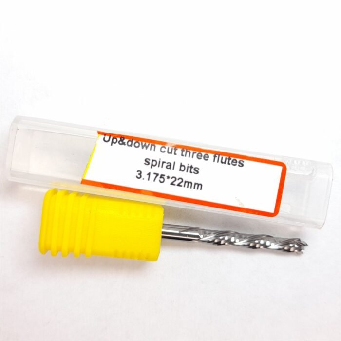 SKU 832, fresa espiral de compresión de 3 labios, cortes de alta precisión