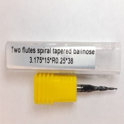 SKU 861, fresa de 2 labios espiral alargados con punta redondeada para acabado mejorado