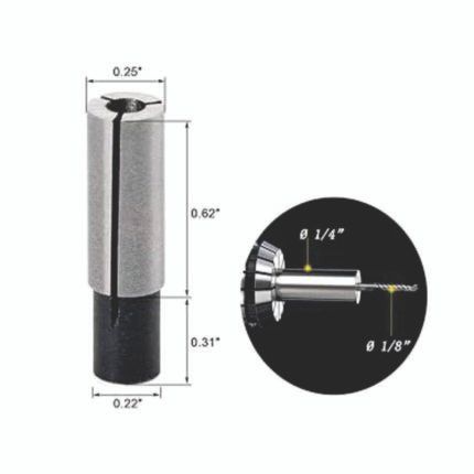 SKU 975, Adaptador para routeradora económico de 6mm a 3.175mm. ¡Amplia!