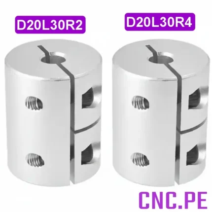 Acople rígido de alta precisión, sujeción firme y alineación perfecta en motores paso a paso y CNC.
