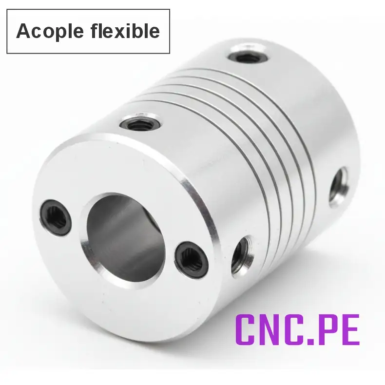 ACOPLES Flexible - Acople flexible 5x8mm-6x6mm para motores y ejes Acople flexible para motores NEMA, tornillos trapezoidales y encoders DC. Alta precisión, durabilidad y fácil instalación CNC.