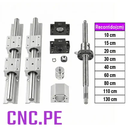 Tornillo de bolas SFU1605 para aplicaciones industriales y de automatización.