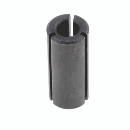 SKU AE22, adaptador económico para router de 12mm a 8mm (para fresas o brocas de vástago/mango de sujeción de diámetro 8mm). Largo total 28mm. Instalación fácil,
