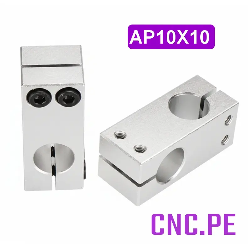 AP10X10 Abrazadera perpendicular 10x10mm de aluminio.