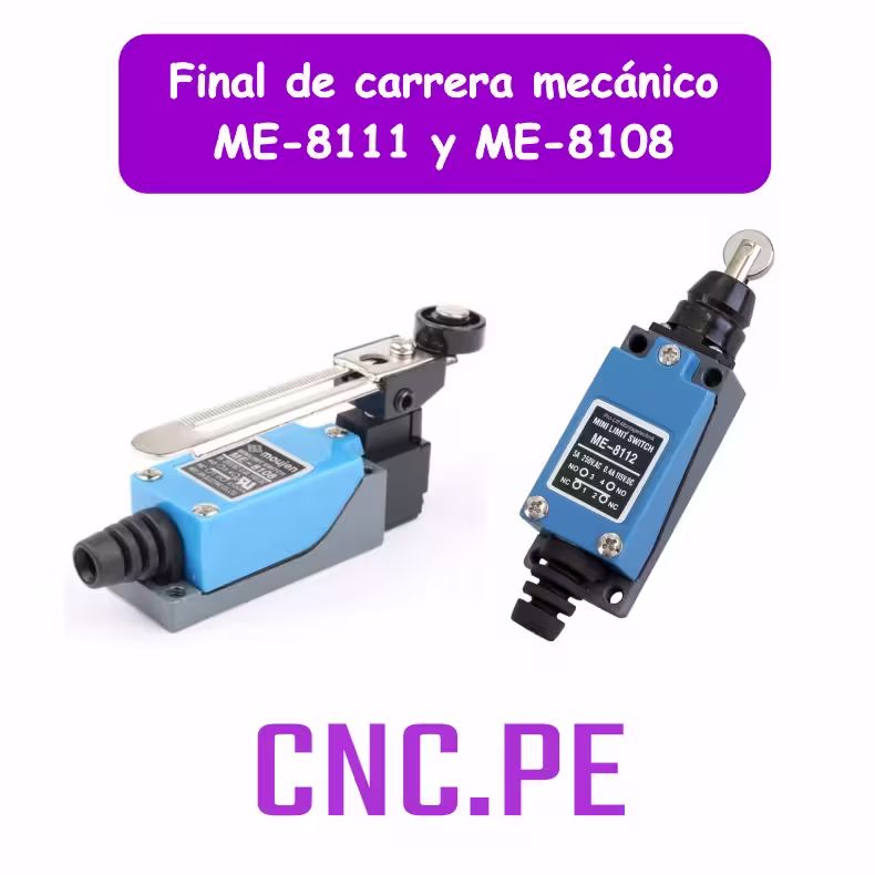 Final de carrera mecánico ME-8111 y ME-8108 Compra finales de carrera mecánicos ME-8111 y ME-8108 con alta precisión, diseño robusto y contactos N.O. y N.C. Ideales para control y automatización industrial. ¡Solicita el tuyo ahora!