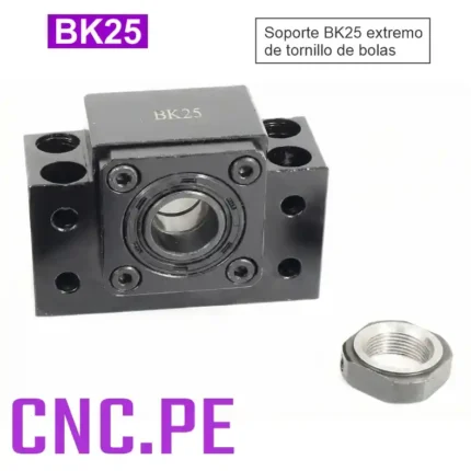 Soporte BK25. Alta rigidez, precisión axial y durabilidad para máquinas CNC y automatización industrial.