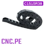 Cadena portacable 15x15mm radio 38 mm semiabierta en Nylon PA66.