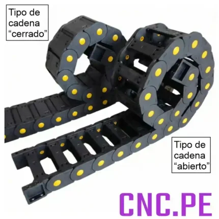 Cadena portacable 25x38 Ideal para CNC y automatización. Modular, resistente y confiable.