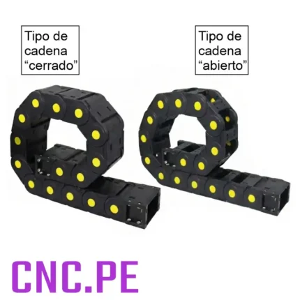 Cadena portacable 25x57 Ideal para CNC, automatización y maquinaria industrial.