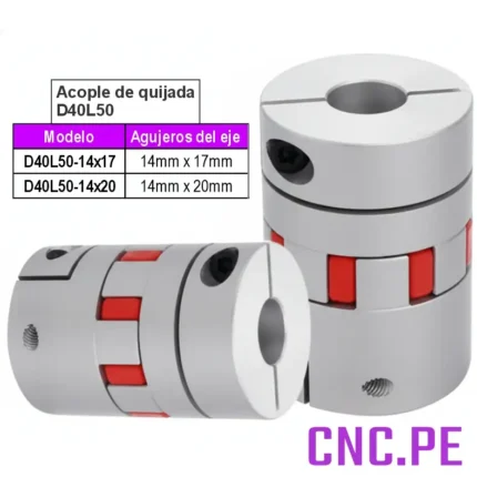 Acople de quijada D40L50 para CNC