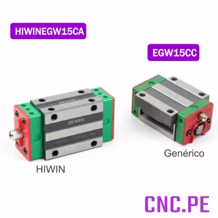 Rodamientos EGW15CC y EGW15CA para guías cuadradas EG15. Incluyen niple de lubricación.