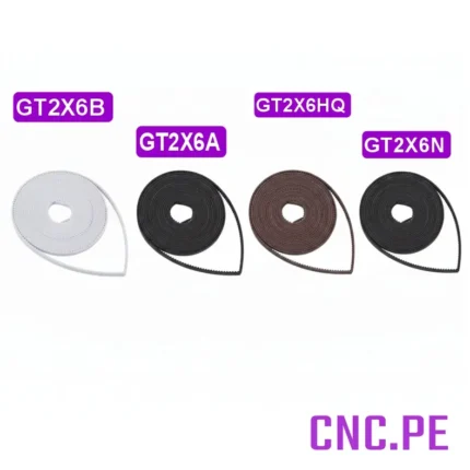Fajas dentadas GT2 de 6mm por metro en materiales PU, Nylon y caucho. alta precisión.