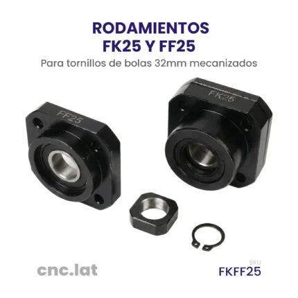 Juego de FK25 y FF25. Alta precisión, rigidez y estabilidad para máquinas CNC.