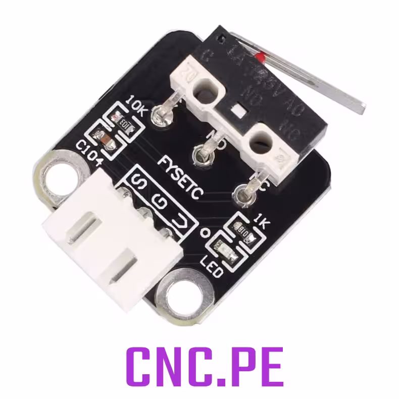 E18F Compra módulo final de carrera mecánico para CNC Router 3018 Plus, 3040 y mini routers. Compatible con GRBL, Arduino, impresoras 3D.