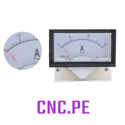Amperímetro 50mA 85C17 DC para máquina láser CO2. Indicador analógico de aguja para medir corriente del tubo laser. Fácil instalación y lectura clara.
