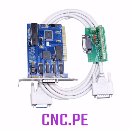 Tarjeta controladora NC STUDIO de 3 ejes con conexión PCI, ideal para máquinas CNC. Incluye cable de 3 metros y placa de conexión. Precisión y rendimiento profesional para routers CNC.