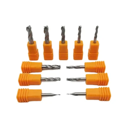 Fresa 2 labios rectos para corte MDF, madera, PCB. Ideal para acabados limpios, cortes precisos y excelente evacuación de viruta en trabajos CNC o manuales.