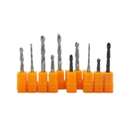 Fresa espiral punta redondeada de 2 labios, ideal para acabado MDF y madera. Proporciona cortes precisos, lisos y sin astillas en trabajos detallados.