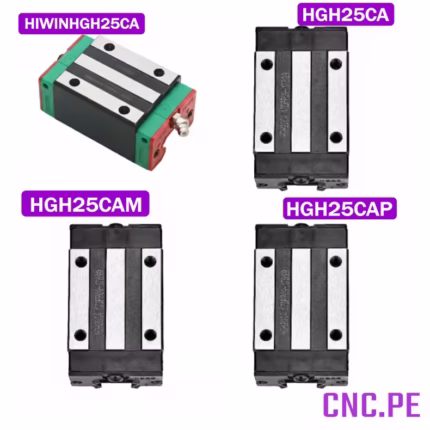 Rodamiento lineal HGH25CA para guía cuadrada HGR25. Alta precisión, suavidad y durabilidad.