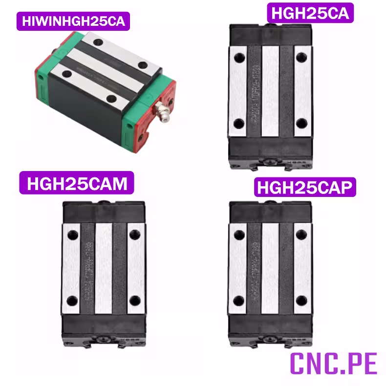 HGH25CA Rodamiento lineal HGH25CA para guía cuadrada HGR25. Alta precisión, suavidad y durabilidad.