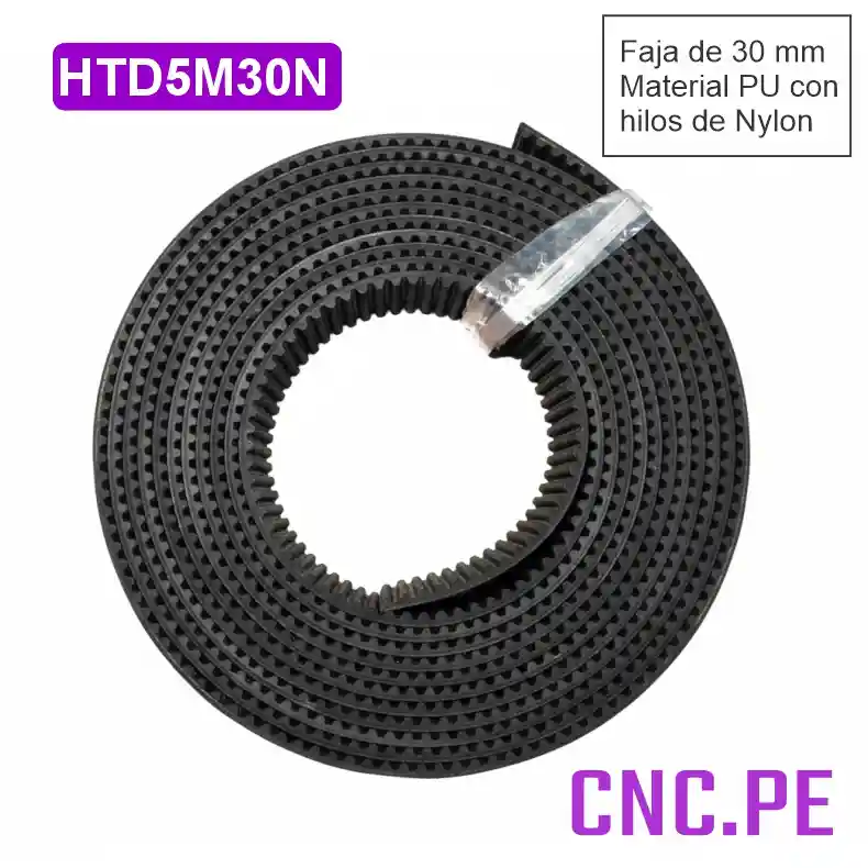 HTD5M30N Faja dentada HTD-5M de 30mm de ancho en metro.