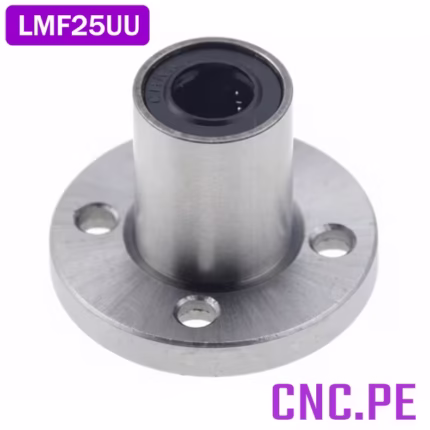 Rodamiento Lineal LMF25UU para barras redondas de 25 mm. Cojinete de brida circular de alta precisión.