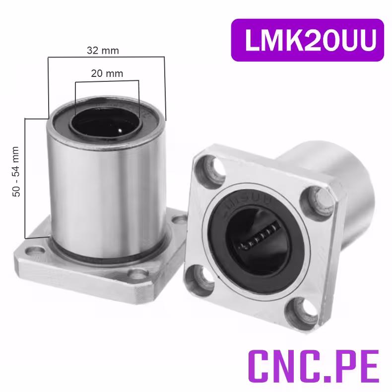 LMK20UU Rodamiento lineal LMK20UU para barras de 20 mm.
