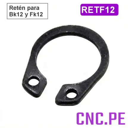 Anillo, oreja o retén, evita el movimiento axial del tornillo de bolas y garantiza estabilidad y precisión en sistemas CNC.