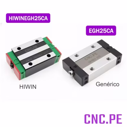 Rodamiento lineal EGH25CA para guía EG25, disponible versión genérica y HIWIN.