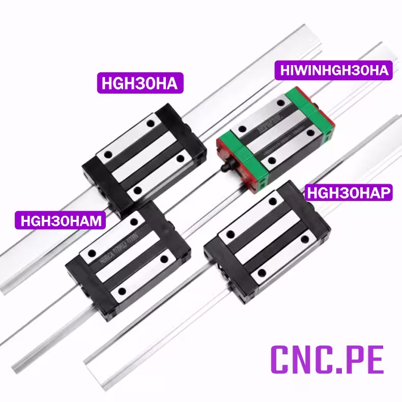 RODAMIENTO HGH30HA Rodamiento lineal HGH30HA para guía cuadrada HGR30, disponibles en versiones genéricas, clase P y HIWIN.
