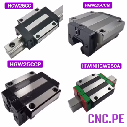 Rodamientos HGW25CC y HGW25CA para guía HGR25. Precisión, suavidad y rigidez. para máquinas CNC.