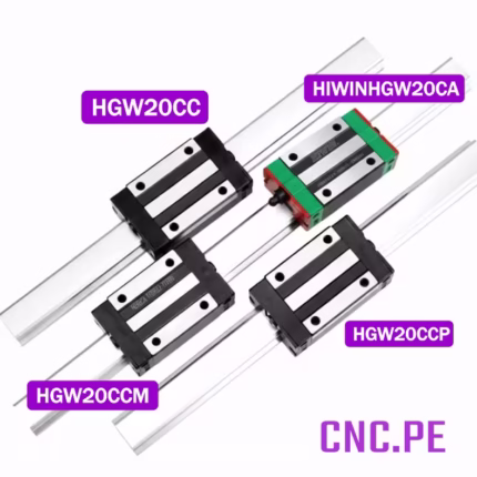 Descubre los rodamientos lineales HGW20 para guías cuadradas HGR20, en versiones genéricas y HIWIN,