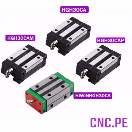 Rodamiento lineal HGH30CA para guía HGR30. Alta precisión, suavidad de desplazamiento y durabilidad.
