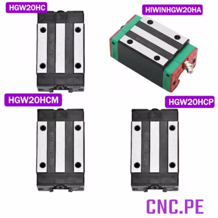 Descubre los rodamientos lineales HGW20HC, HGW20HCM y HGW20HA para guías HGR20.