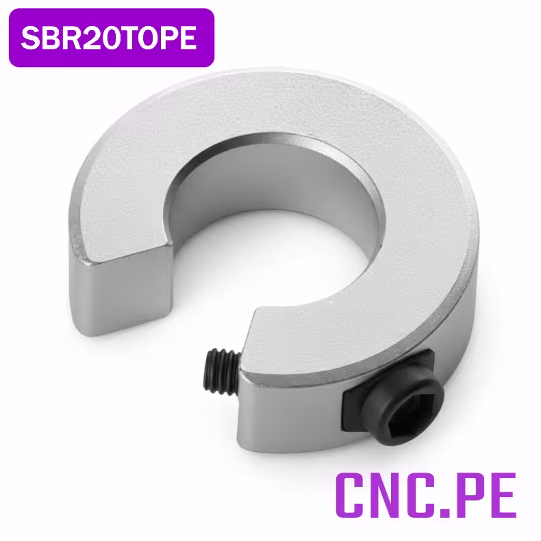 SBR20TOPE,, Collarín tope de aluminio SBR20 para guía lineal SBR20, de eje 20 mm.
