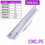 Guía lineal SBR30 cromado de 30mm y pedestal de aluminio mecanizado.