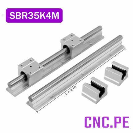 Juego de 2 guías lineales SBR35 de 4 m con 4 rodamientos SBR35UU.