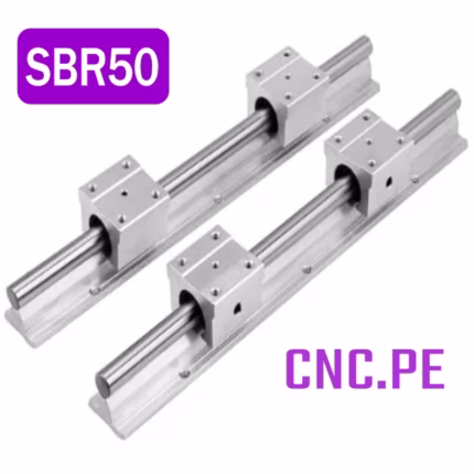 Juego de guías lineales SBR50 con ejes cromados y rodamientos SBR50UU.