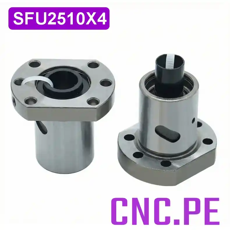 SFU2510X4 - Tornillo SFU2510-L500mm de bolas | Husillo 25mm paso 10mm Tornillo de bolas de mayor precisión, durabilidad y suavidad en el movimiento.