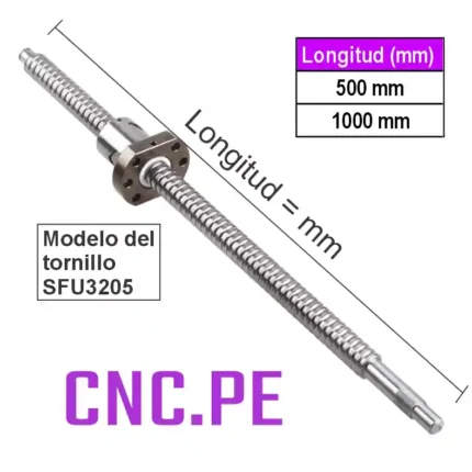 Tornillo de bolas. Durabilidad y eficiencia para automatización y maquinaria industrial.
