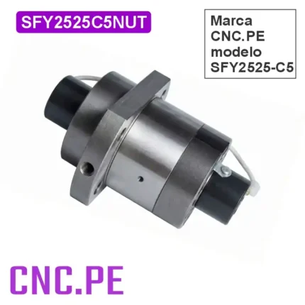 Tuerca de husillo SFY2525 C5. Alta precisión, rigidez y eficiencia para CNC y automatización.