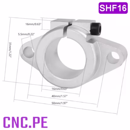 Soporte SHF16 para sujetar ejes de 16mm.