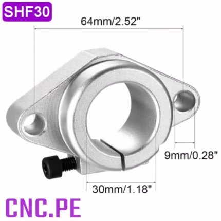 El soporte SHF30 para ejes redondos de 30 mm ofrece una sujeción firme