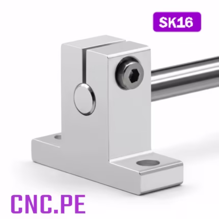 Soporte SK16 para ejes redondos de 16mm Estable y precisa en sistemas lineales CNC.